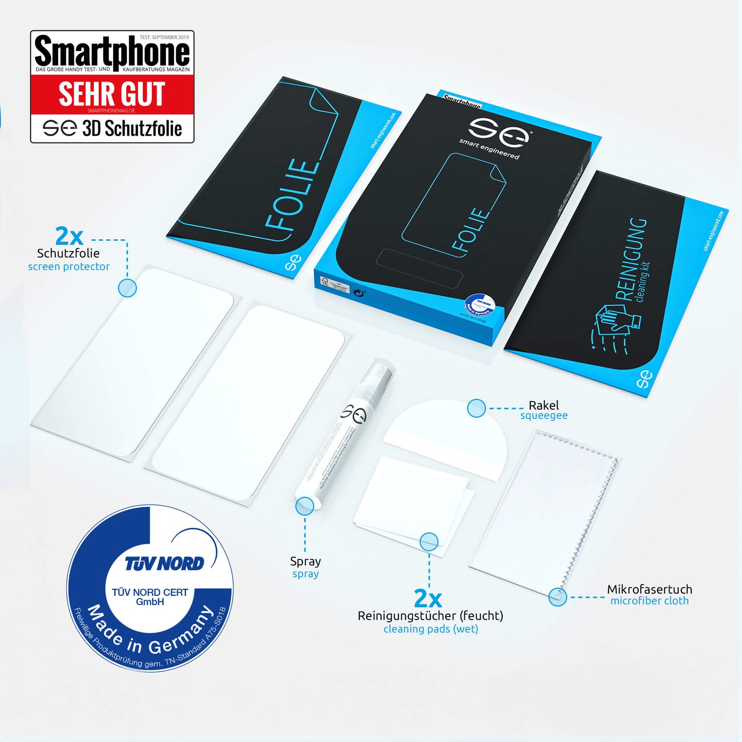 2x 3D Schutzfolie für Handydisplay